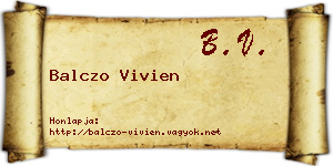 Balczo Vivien névjegykártya