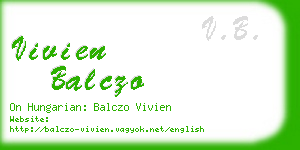 vivien balczo business card